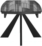 Стол DikLine SFU140 стекло черное мрамор глянец/подстолье черное/опоры черные (2 уп.) 00-00070113