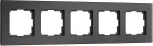 Рамка на 5 постов (черный) Werkel W0053108