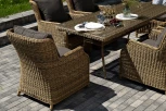 "Неаполь" обеденная группа плетеная из искусственного ротанга, цвет соломенный 4SIS арт.УТ-00008188