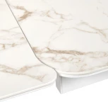 Стол Bradex Home Vito раскладной 120-184x80x75см, керамогранит белый мрамор, белый (RF 0483)