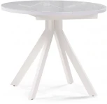 Стеклянный стол Notta Ален 90(120)х90х75 белый 516555