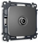 Комплект механизма Ambrella Volt TV розетки оконечной OMEGA MO663010 Антрацит серый 50-870 MHz 1dB QUANT