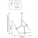 Подвесная люстра Lightstar Struttura 742063 (220V, на цепи, палочки)