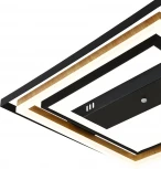 Потолочная люстра светодиодная Escada Lagom 10249/2LED 83Вт,с ПДУ, металл/акрил, чёрный/дерево (регулировка яркости, 220V)