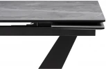 Керамический стол Woodville Кели 140(200)х80х76 серый мрамор / черный 532395