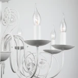 Подвесная люстра Eurosvet Tomas 60018/8 белый с золотом (220V, на цепи, подсвечник, свеча)