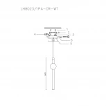 Подвесной светильник Lumien Hall Greniya LH8023/1PA-CR-WT