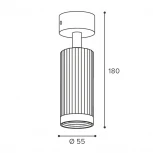 Спот Wolta WSL-GU10/19G-1 под лампу GU10 Графит LUXOR