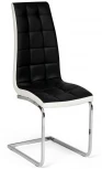 Стул MARCONI ( mod.37 ) хром/черный/белый (окантовка) (металл/экокожа)
