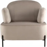 Кресло Stool Group Кэнди с подлокотниками велюр серо-бежевый УТ000035879