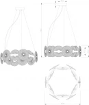 Подвесной светильник Stilfort Sportu 4012/05/12P (LED, 220V, на тросе, круглые)