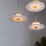 Подвесной светильник латунь Eurosvet Thasos 40342 LED (220V, на проводе, круглые)