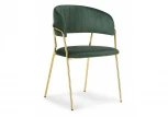 Стул на металлокаркасе kamelia dark green / gold