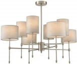 Потолочная люстра на штанге Lumion Latti 8262/8C металл/текстиль, никель/серый E14 8*40W 220V