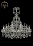 Подвесная большая люстра Art Classic 11.25 11.25.12+6.300.XL-91.Cr.Sp (220V, хрусталь, на цепи, подсвечник, свеча)