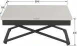 Стол универсальный трансформируемый ГЕНРИ белый премиум/чёрный от фабрики Mebelik