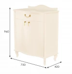 Комод Джульетта с распашными дверцами, дуб шампань Л от фабрики Mebelik