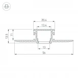 Профиль PDS-F-HIDE-2000 (Алюминий) 024017 Arlight