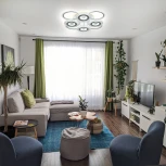 Потолочная люстра светодиодная Escada Klio 10276/8LED 135Вт, металл/акрил, белый (220V, пульт управления)