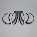Потолочная люстра светодиодная с пультом и ночным режимом Reluce 74390-0.3-09L black (Умный дом) (220V)