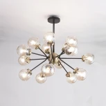 Потолочная люстра большая на штанге Citilux Планета CL105355 (220V, шарики, молекулы)