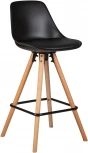 Стул полубарный RONNI (ножки светлый бук, черный (B-03))
