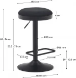 Табурет La Forma (ex Julia Grup) Zaib (Черный)