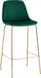 Стул барный Валенсия SN велюр зеленый золотые ножки 2 шт Stool Group (арт.УТ000038301)