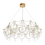 Подвесная люстра светодиодная хрустальная с пультом с регулировкой цветовой температуры Modelux MODELUX ML.5603.1000P BS