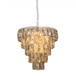 Подвесная люстра Vitaluce V5278-0/20+1 (220V, хрусталь, на цепи, круглые)