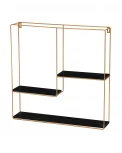 Полка Square золотая черный мрамор УТ000036384