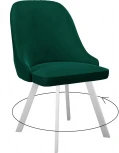Стул 266 поворотный, К13 изумруд, ножки белые Dikline 00-00062904