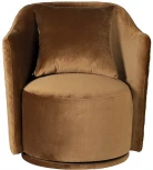 Кресло Garda Decor VERONA BASIC-3K-ЗОЛОТО-Pad14 (Коричневый)