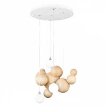 Подвесной светильник Loft It Ginger 10161 Light wood (LED, 220V, на тросе, шарики, молекулы)