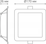 Светильник встраиваемый Gauss Elementary Downlight 998420218 20W 1700lm 4000K IP20 белый (LED, 220V)