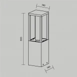 Наземный уличный светильник Maytoni Expo O480FL-L12B3K (LED, 220V, IP65)