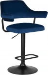 Стул барный DOBRIN CHARLY BLACK (синий велюр (MJ9-117)) 5019_BlackBase-LM BLACK, цвет сиденья синий (MJ9-117), основания черный