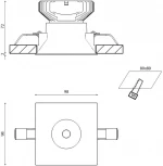Точечный светильник встраиваемый светодиодный SWG COMBO-34-WH-WW (220V)