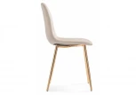 Стул Woodville на металлокаркасе Dabl latte / gold 15325