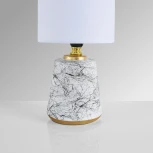 Настольная лампа Lumion Giata 8169/1T белый/серый керамика/текстиль E14 1*40W 220V (выключатель, круглые)