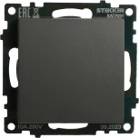 Переключатель одноклавишный (графит) Stekker Катрин 49412