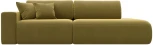 Диван прямой Лига-036 НПБ Модерн подлокотник слева (Желтый/Микровельвет) Лига Диванов арт.121336L