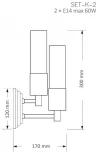 Бра Kutek SETI SET-K-2(N) (220V)