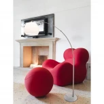 Торшер изогнутый Arte Lamp Paolo A5822PN-1SS (220V)