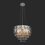 Подвесная люстра Eurosvet Lianna 10123/8 хром/прозрачный хрусталь Strotskis Smart (10114/8)