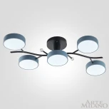 Потолочная люстра на штанге Arte Milano Ferrara 256606/5 Bk/Gr (LED, 220V, круглые)