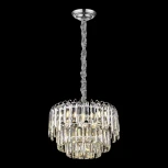 Подвесная люстра каскадная Wertmark Krista WE130.05.103 (220V, хрусталь, на цепи)