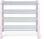 Полка для обуви Альберо SHT-SR9-4 беленый/алюм.металлик Sheffilton 2956816801