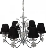 Подвесная люстра Abrasax 2031/6 (chrome) (220V, на цепи, цветы, розы)