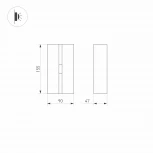 Фасадный светильник светодиодный LGD-STRIPE-3W Day4000 (GR, 20 deg, 230V) (Arlight, IP65 Металл) 034980